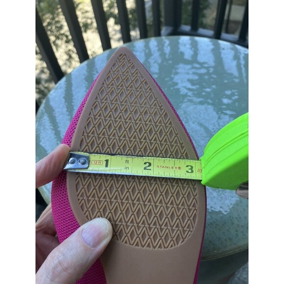 Vivaia Womens Ena 2.0 Pitaya Pink Pointy Toe Knit Flats Size 10.5 40.5 Washable - Picture 7 of 8